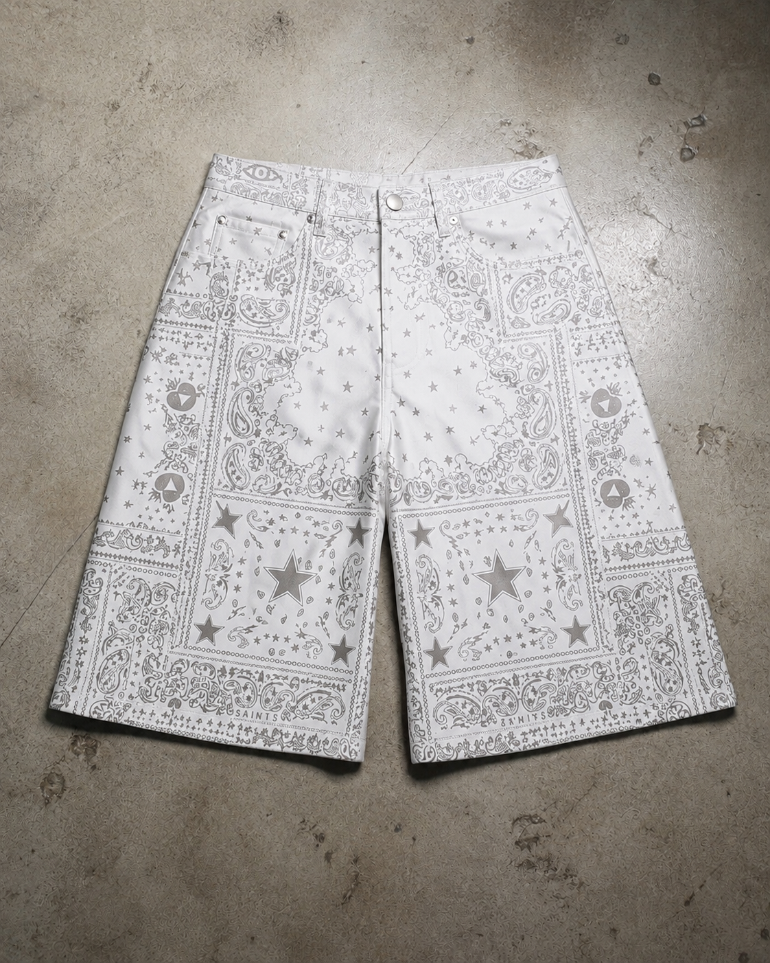 Leather long short bandana engraved