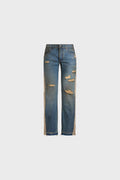 Denim flared pant old wash