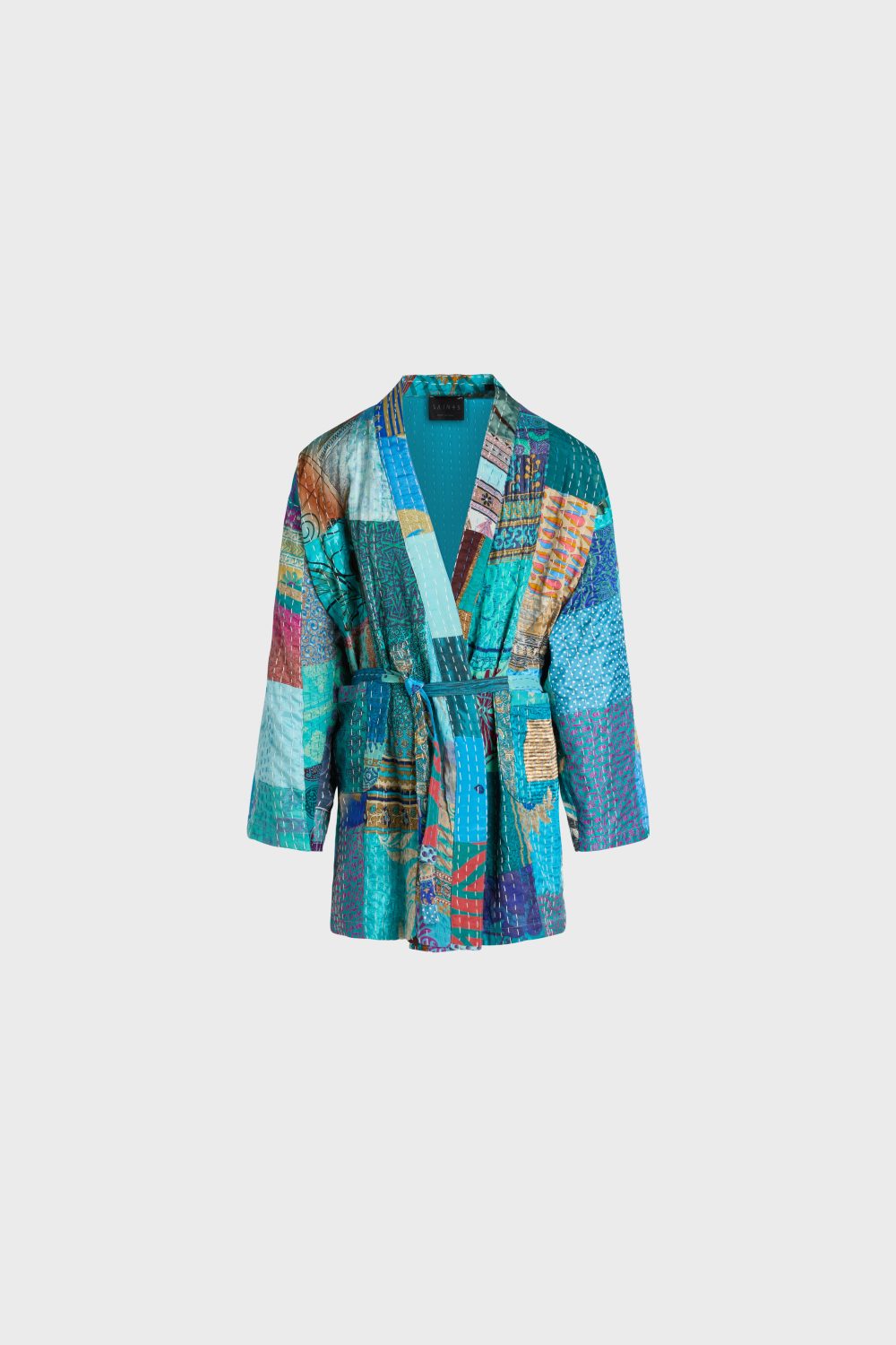 Patchwork silk kimono