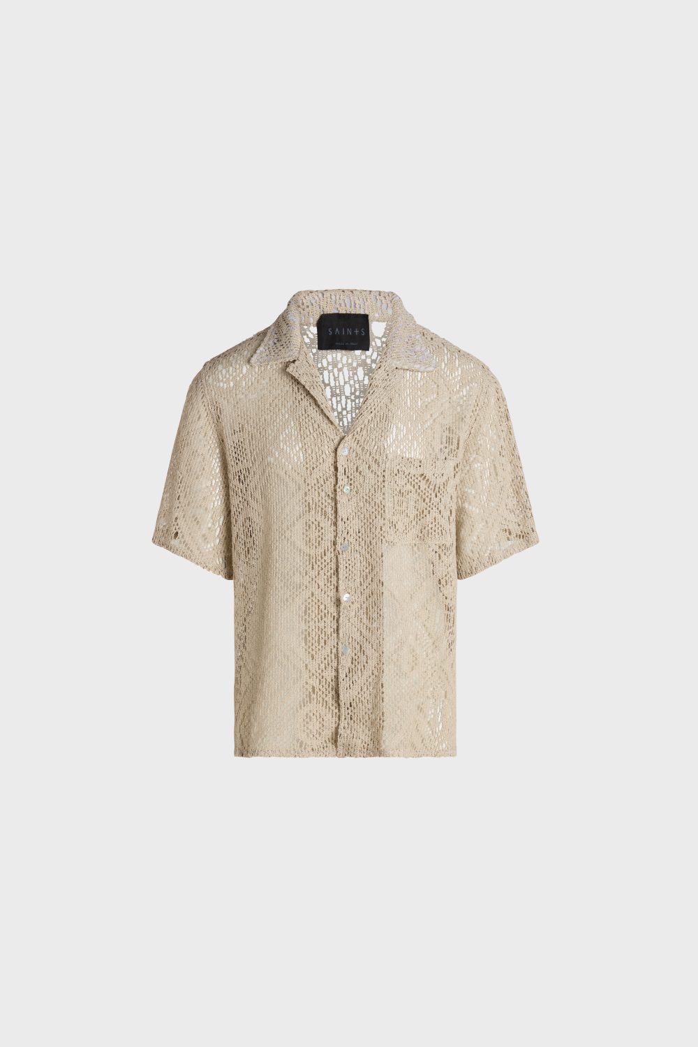 Linen macrame shirt