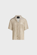 Linen macrame shirt