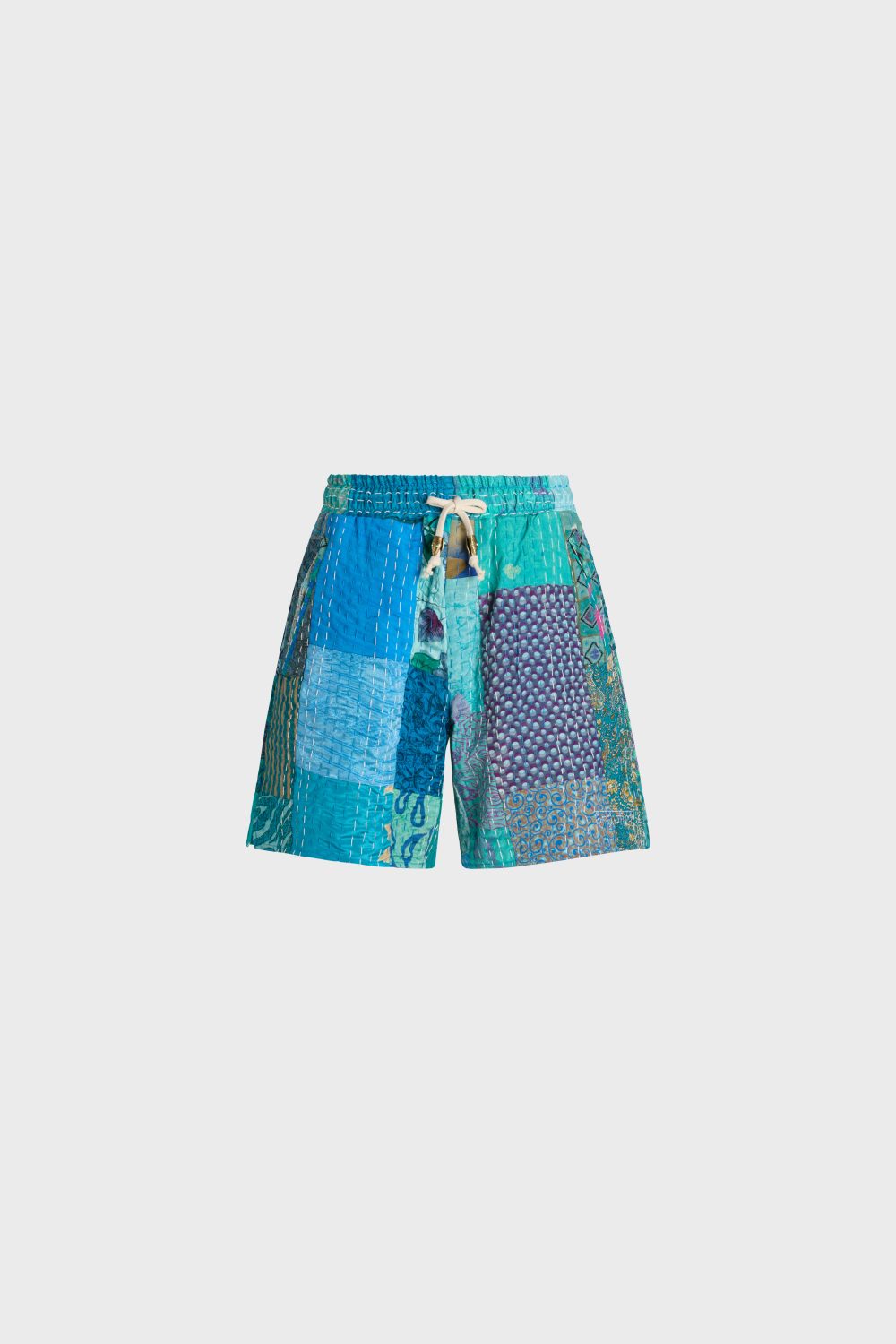 Patchwork silk short