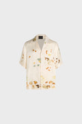 Botanical Print peace silk shirt