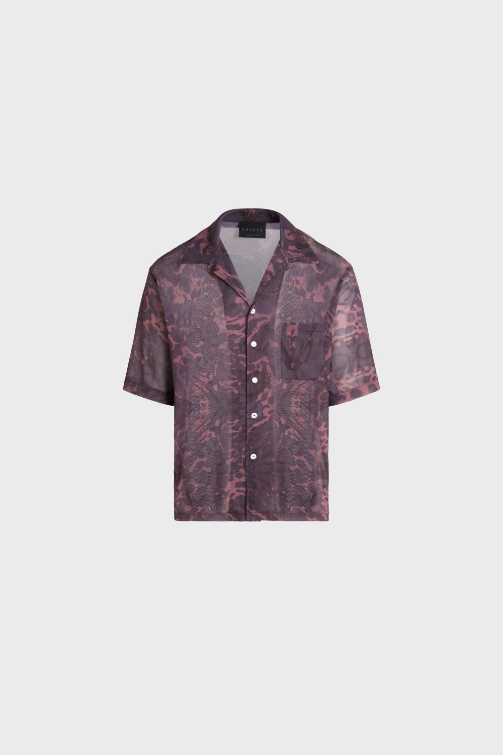 Animal print tulle shirt