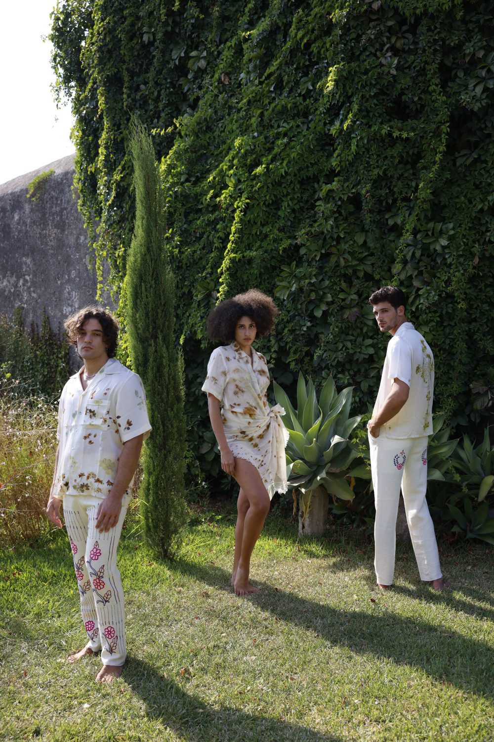 Botanical Print peace silk shirt